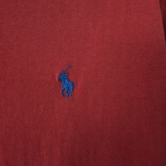 Ralph Lauren T Shirt Men’s Sz L  Red Slim Fit Logo Crew Neck Normcore Casual - Picture 4 of 9